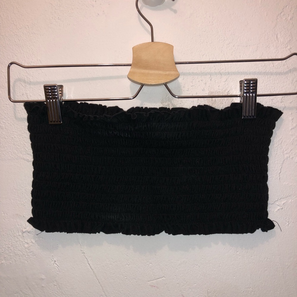 Black Ruched Bandeau